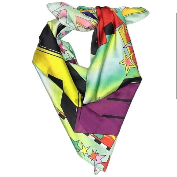 🆕🔮 PARADE | Colorful Silky Satin Scarf - Picture 2 of 3